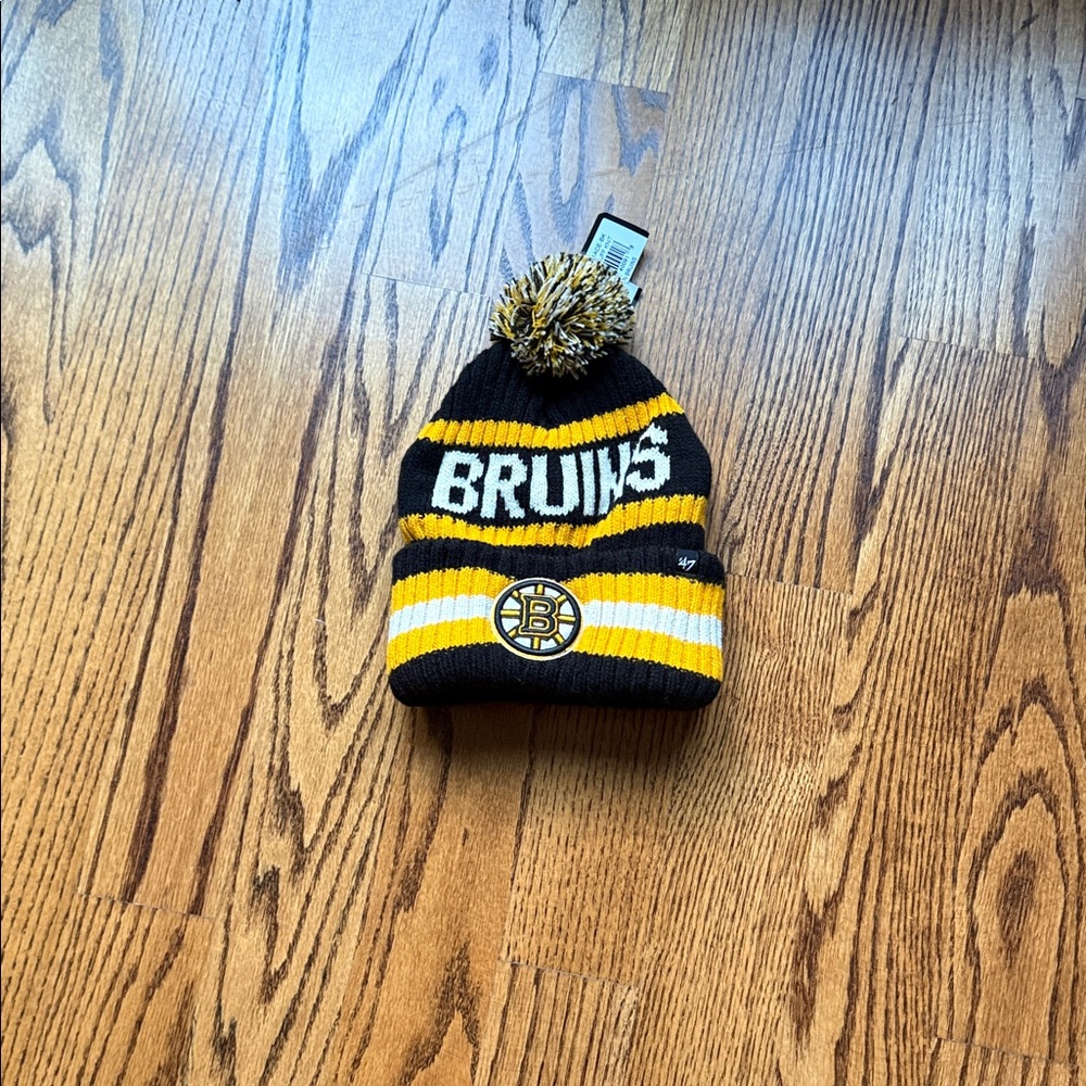 Bruins Knit Beanie - Black and Yellow